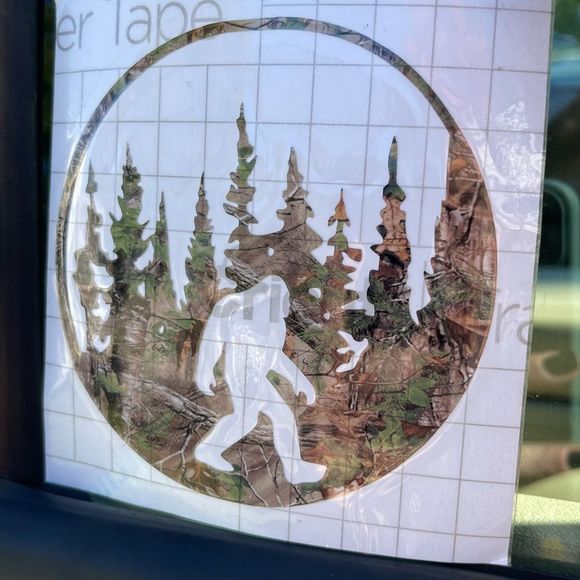 Big Foot Camouflage Circle Woods Decal - Picture 6 of 11
